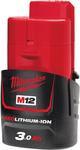 Akumulator Milwaukee M12 B3, 12V, 3.0 Ah