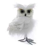 Sova MagicHome F9483, biela, 14 cm, páperová