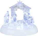 2.TRIEDA Dekorácia MagicHome Vianoce, betlehem, 7x LED, 3xAAA, akryl, 19,5x14x17,5 cm
