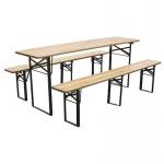 2.TRIEDA Set pivný DORTMUND Medium3, stôl 200x50x77 cm, 2x lavica 200x25x47 cm, drevo 27 mm  