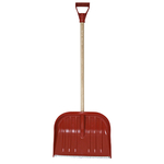 Odhrňovač Snowman D 470x370 mm, lopata na sneh, Pvc, kovová lišta, odhŕňač, drevená násada D 100 cm, mix farieb
