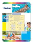 Sada na opravu bazénov Bestway® 62068, na opravu bazénov a nafukovačiek, 10 ks, 65x65 mm