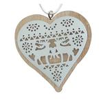 Ozdoba MagicHome Vianoce, Srdce jelenčeky, závesná, bal. 5 ks