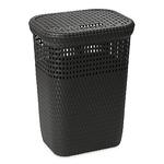 Kôš DEAhome Rattan Linen 60 lit, antracitový, na bielizeň, prádlo