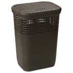 Kôš DEAhome Rattan Linen 60 lit, hnedý, na bielizeň, prádlo