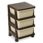 Komoda DEAhome Rattan Tower 60 lit, mliečny