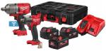 Set Milwaukee M18 FPP2AS-553P, utahovaky 3/4"+1/2", x5,0/1x5.5Ah