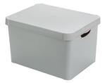 Box s vekom Curver® DECO STOCKHOLM L, Grey/dots, 40x25x30 cm