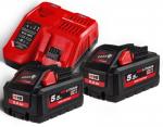 Sada Milwaukee M18 HNRG-552, 2xM18 5.5 / 1xM12 3.0 / M12-18FC