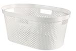 Kôš Curver® INFINITY RECYCLED 40L, biely, 59x39x27 cm, na bielizeň, prádlo
