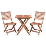 Set LEQ CARACAS, balkónový, drevený, 1x stôl + 2x stolička
