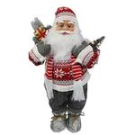 Dekorácia MagicHome Vianoce, Santa so šálom, 60 cm