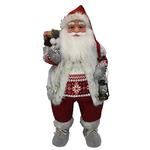Dekorácia MagicHome Vianoce, Santa s vestou, 80 cm