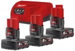 Sada Milwaukee M12 NRG-603, 3xM12 6.0 / C12 C
