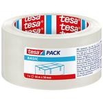 Paska tesa® BASIC, baliaca, základná, transparentná, 50 mm, L-66 m (NÁHRADA 2171730)