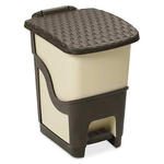 Kôš DEAhome Rattan 18 lit, mliečny, na odpad, pedálový
